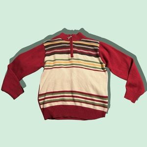 Men’s Knitted Sweater with 3/4 Zipper